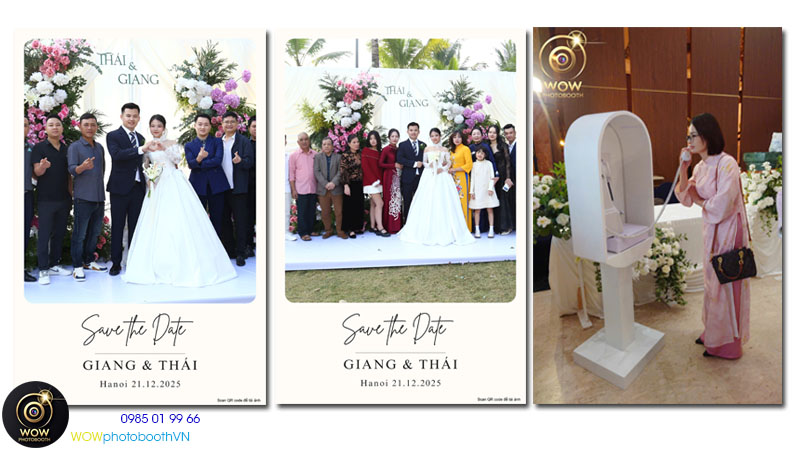 Lễ cưới thêm vui vẻ với bạn vè khi có wowphotobooth