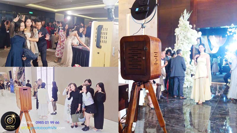 Photo booth tạo niềm vui bất ngờ và tặng quà khách mời