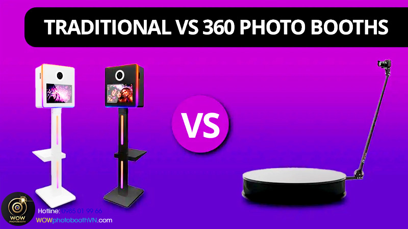 sự khác nhau cốt lõi của camerabooth 360 độ và photobooth truyền thống