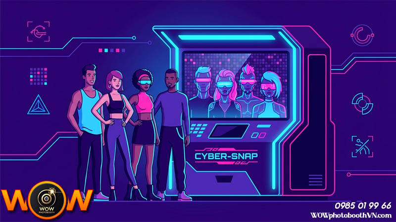 cho thuê AI photobooth chụp ảnh lấy ngay với WoW hà nội