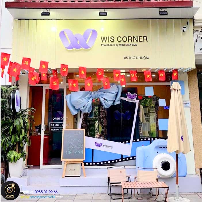 Quán photobooth có một không gian riêng tư, thoải mái
