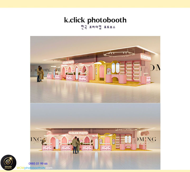 tiệm photobooth mỹ đình phong cách hàn quốc Kclick 