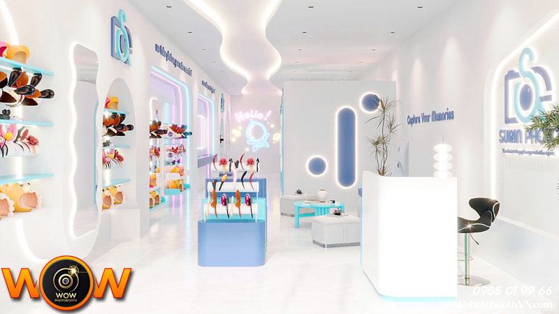 Tiệm chụp photobooth phong cách nhẹ nhàng