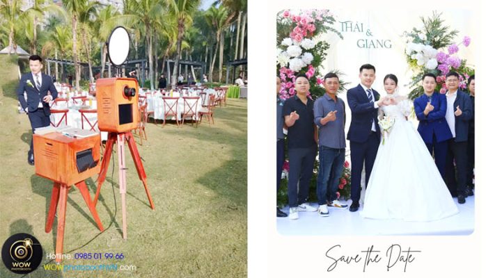 Hiện nay thuê photobooth đã trở thành trào lưu cho tiệc cưới ở hà nội của các cặp đôi